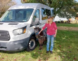 Dominique has a van!